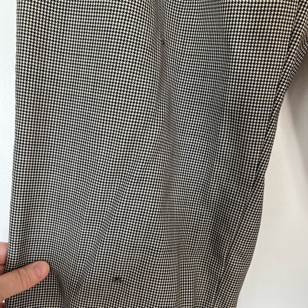 Lauren Ralph Lauren Women’s Houndstooth Dress Pants Vintage Pleated Wool Slacks - Picture 4 of 11